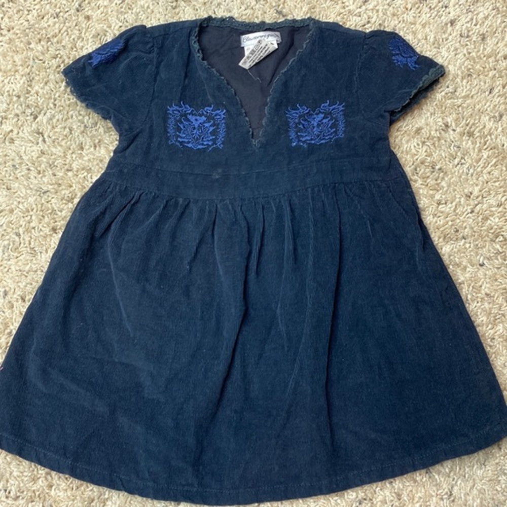 Bleu Comme Gris Paris Baby Girls Corduroy Dress 12 months